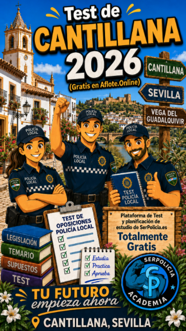 Test gratis policía local Cantillana 2026 - SerPolicia