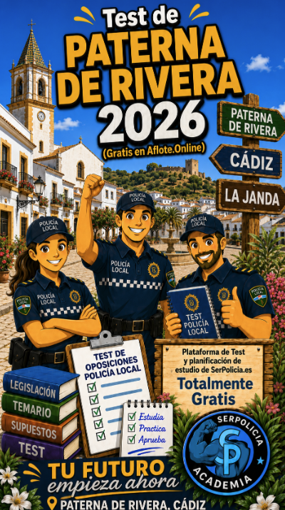 Test gratis policía local Cantillana 2026 - SerPolicia